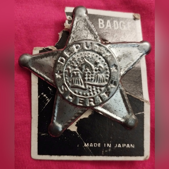 Vintage OG 1950s Tin Embossed Toy Law LEO Badges Special Police Deputy Sheriffs - Picture 3 of 5